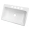Gourmetier GCKUS33229 33-Inch Cast Iron Undermount Kitchen Sink, 4-Hole, White GCKUS33229 - alternate 1